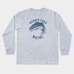 Webber Pond Maine Kids Long Sleeve T-Shirt